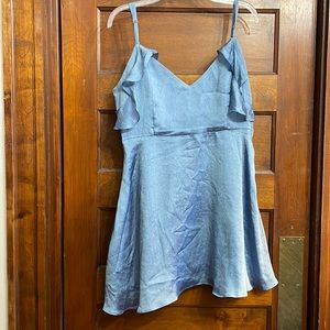 COPY - Blue shiny metallic Sun dress